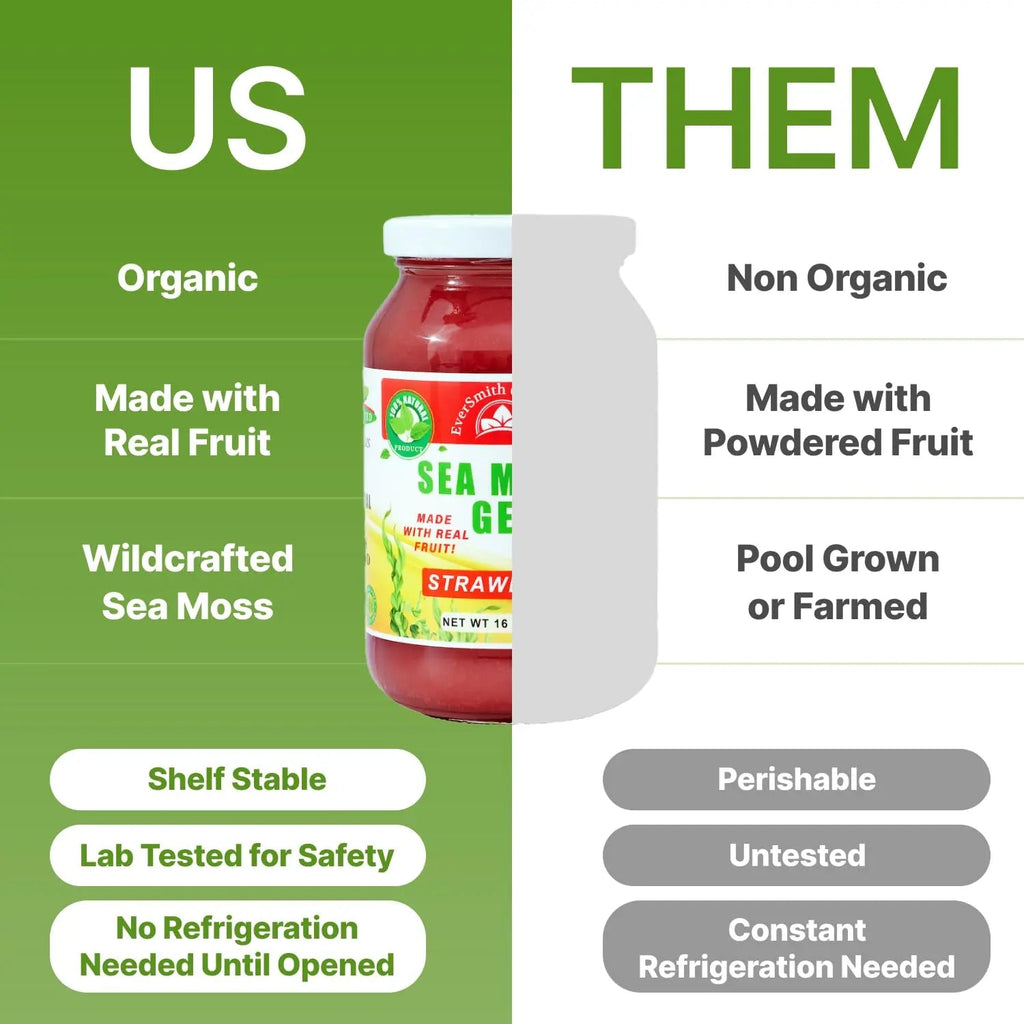 EverSmith Organics - Wildcrafted Irish Sea Moss Gel | Made in USA | Rich in Vitamins - TrustMedUSA