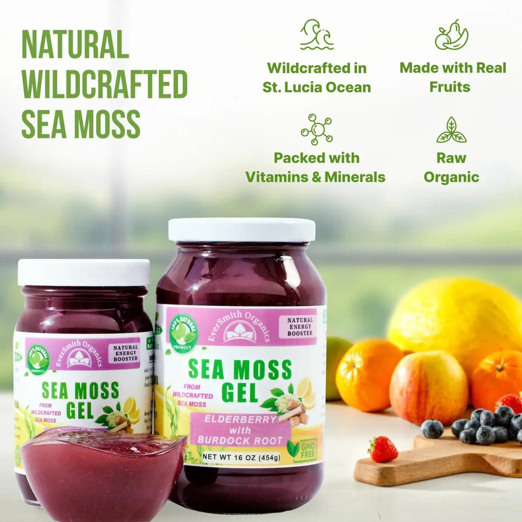 EverSmith Organics - Wildcrafted Irish Sea Moss Gel | Made in USA | Rich in Vitamins - TrustMedUSA