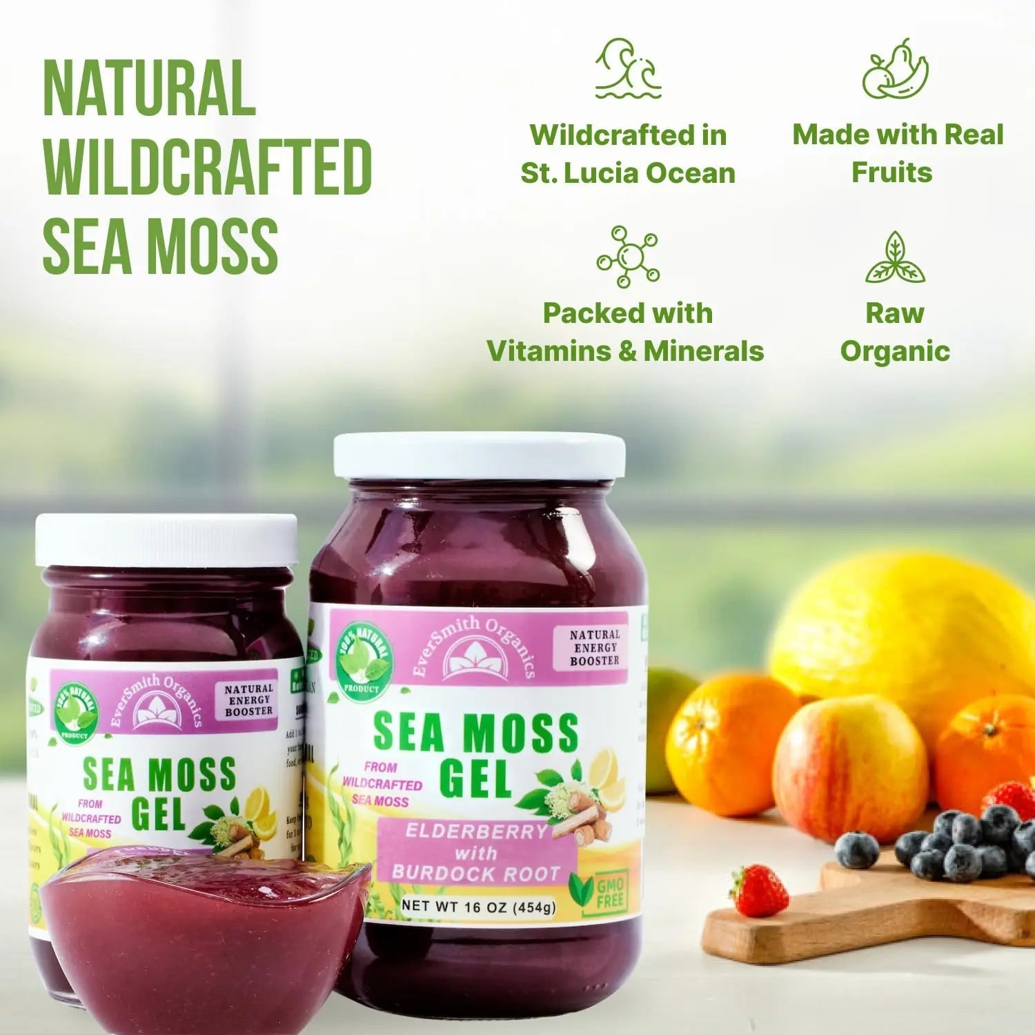 EverSmith Organics - Wildcrafted Irish Sea Moss Gel | Made in USA | Rich in Vitamins - TrustMedUSA