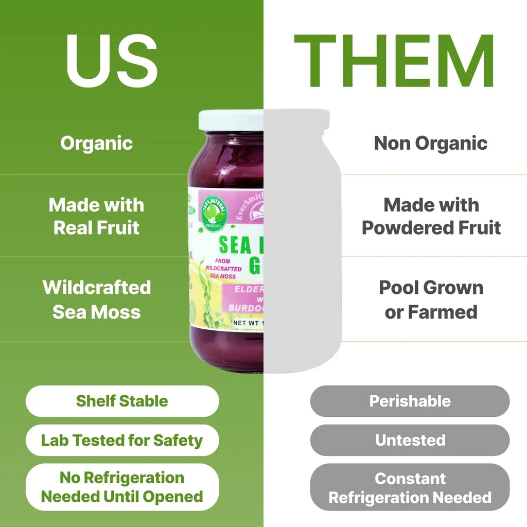 EverSmith Organics - Wildcrafted Irish Sea Moss Gel | Made in USA | Rich in Vitamins - TrustMedUSA
