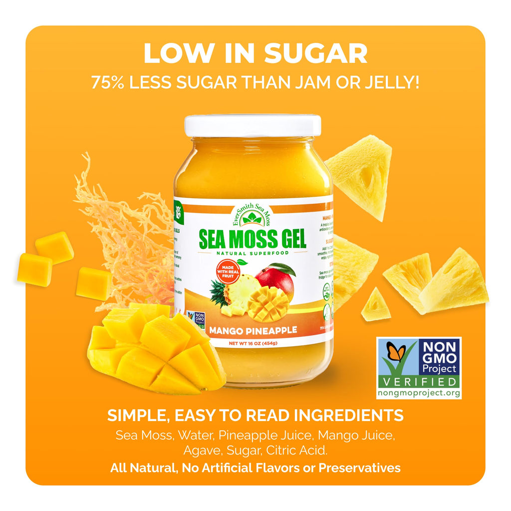 EverSmith Organics - Wildcrafted Irish Sea Moss Gel | Made in USA | Rich in Vitamins & Minerals | Sea Moss Gel Raw - TrustMedUSA