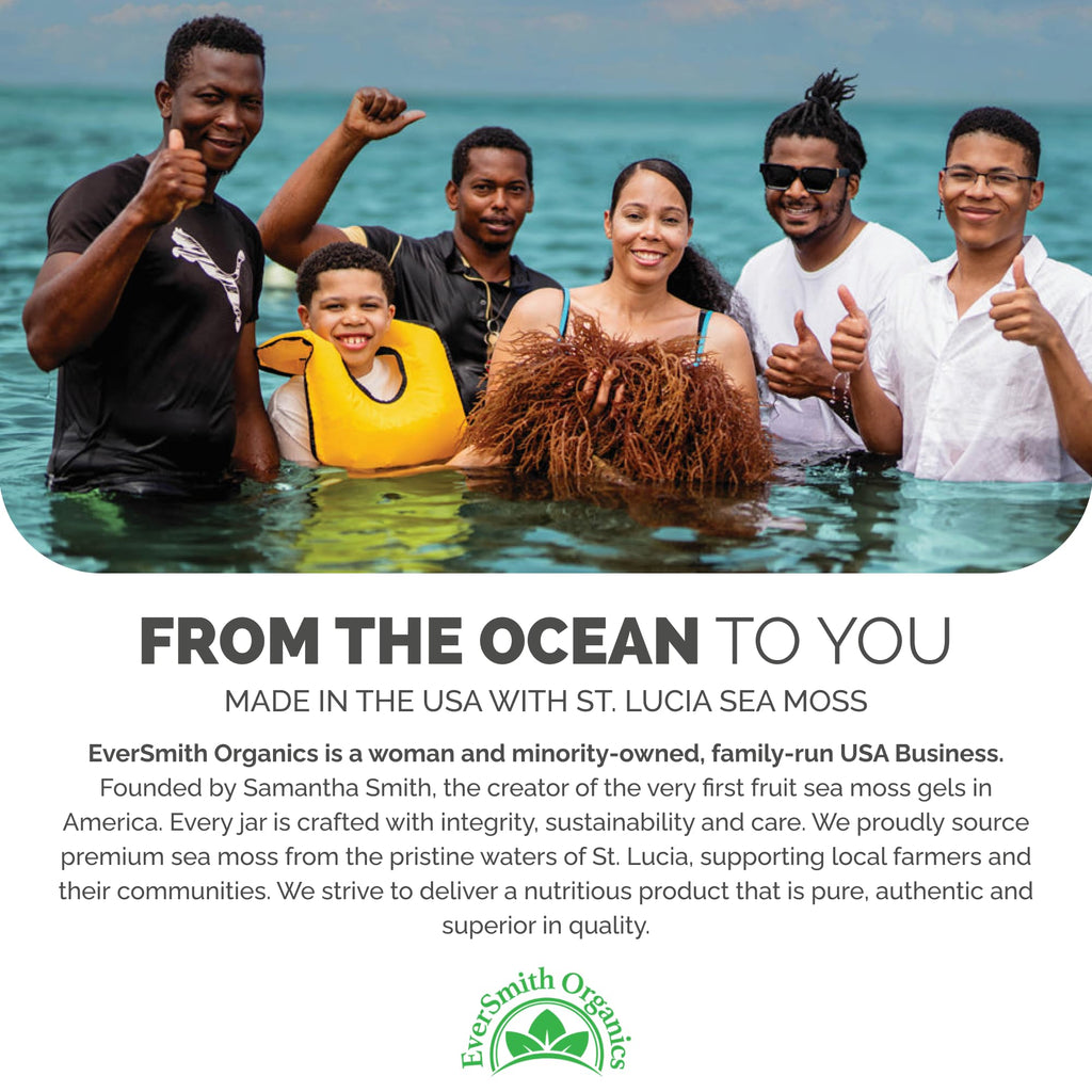 EverSmith Organics - Wildcrafted Irish Sea Moss Gel | Made in USA | Rich in Vitamins & Minerals | Sea Moss Gel Raw - TrustMedUSA