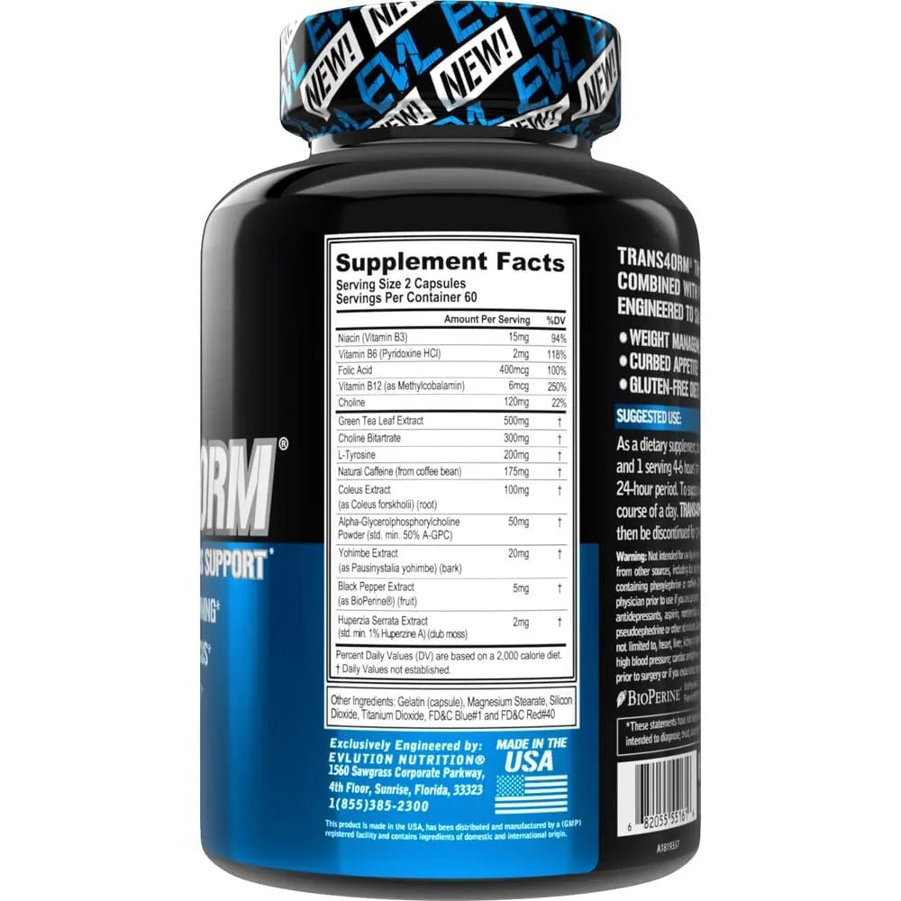 EVL Thermogenic Fat Burner Support - Fast Acting Weight Loss Energy and Appetite - TrustMedUSA