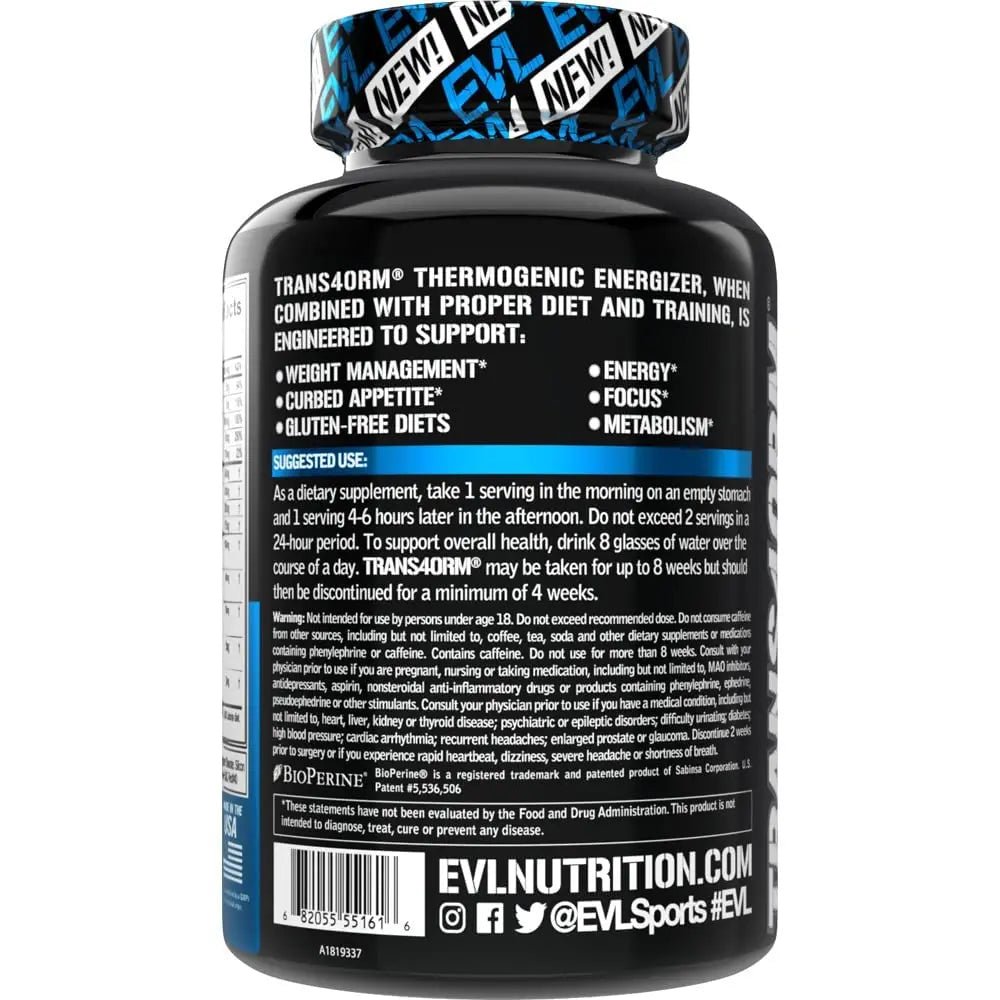 EVL Thermogenic Fat Burner Support - Fast Acting Weight Loss Energy and Appetite - TrustMedUSA