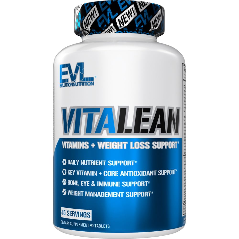 Evlution Nutrition VitaLean - Vitamins + Weight Loss Support - Key Vitamin + Core Antioxidant Support - Daily Nutrient & Weight Management Support - Bone, Eye & Immune Support - 45 Servings - TrustMedUSA