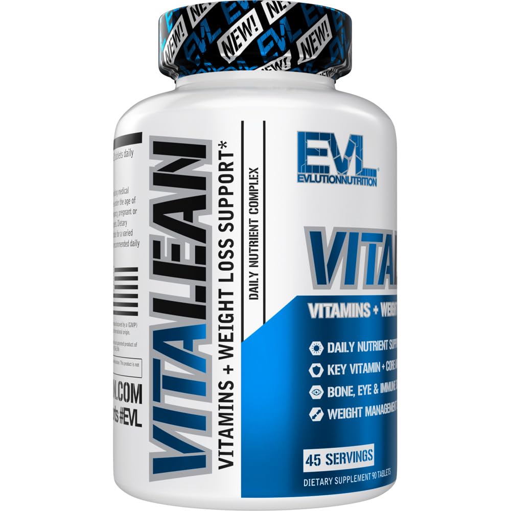 Evlution Nutrition VitaLean - Vitamins + Weight Loss Support - Key Vitamin + Core Antioxidant Support - Daily Nutrient & Weight Management Support - Bone, Eye & Immune Support - 45 Servings - TrustMedUSA