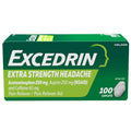 Excedrin Extra Strength Pain Relief Caplets – Headache Relief – 100 Count - TrustMedUSA