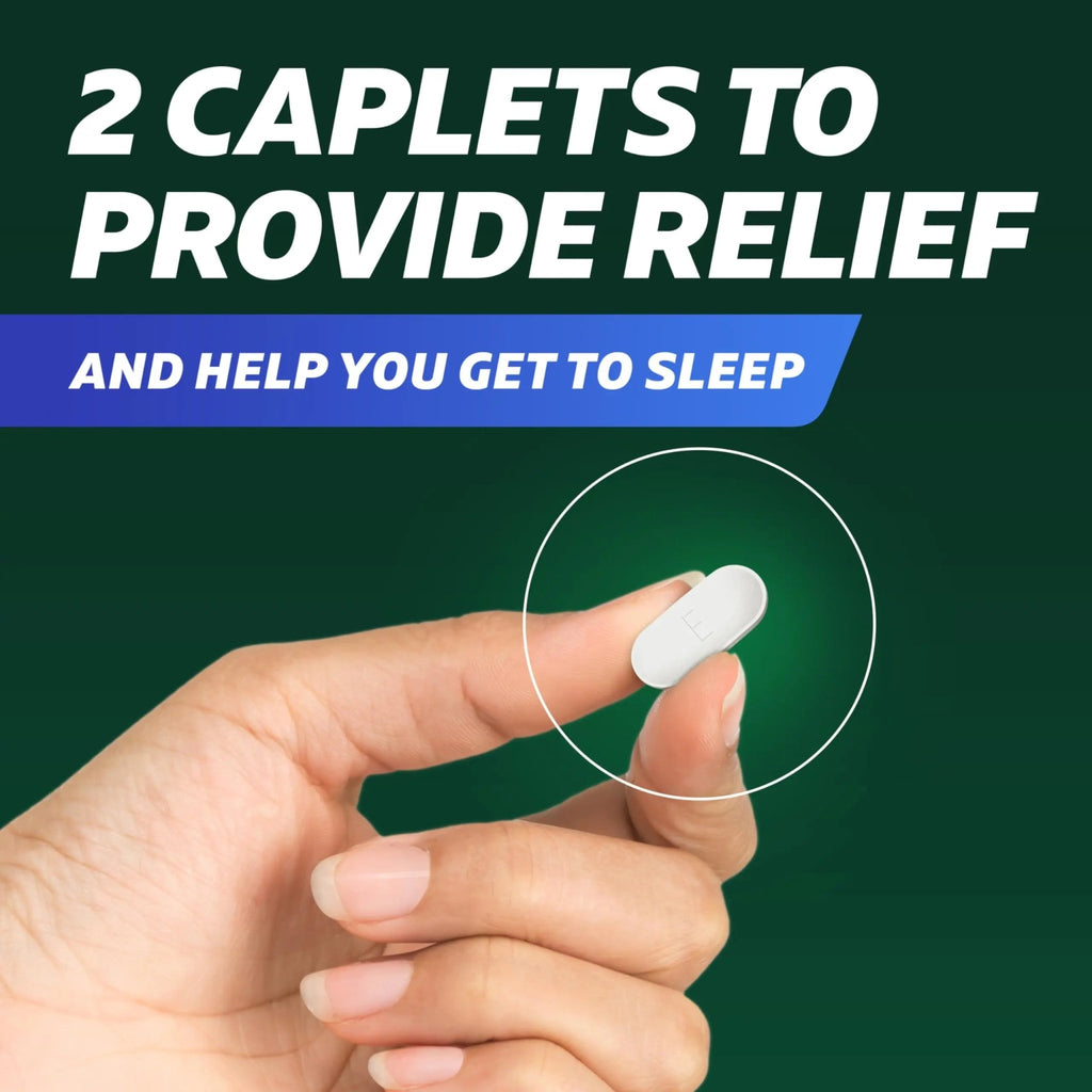 Excedrin PM for Headache Relief, Acetaminophen 250mg, Aspirin 250mg, Diphenhydramine Citrate 38mg, Pain Reliever, Nighttime Sleep-Aid, 24 Count - TrustMedUSA