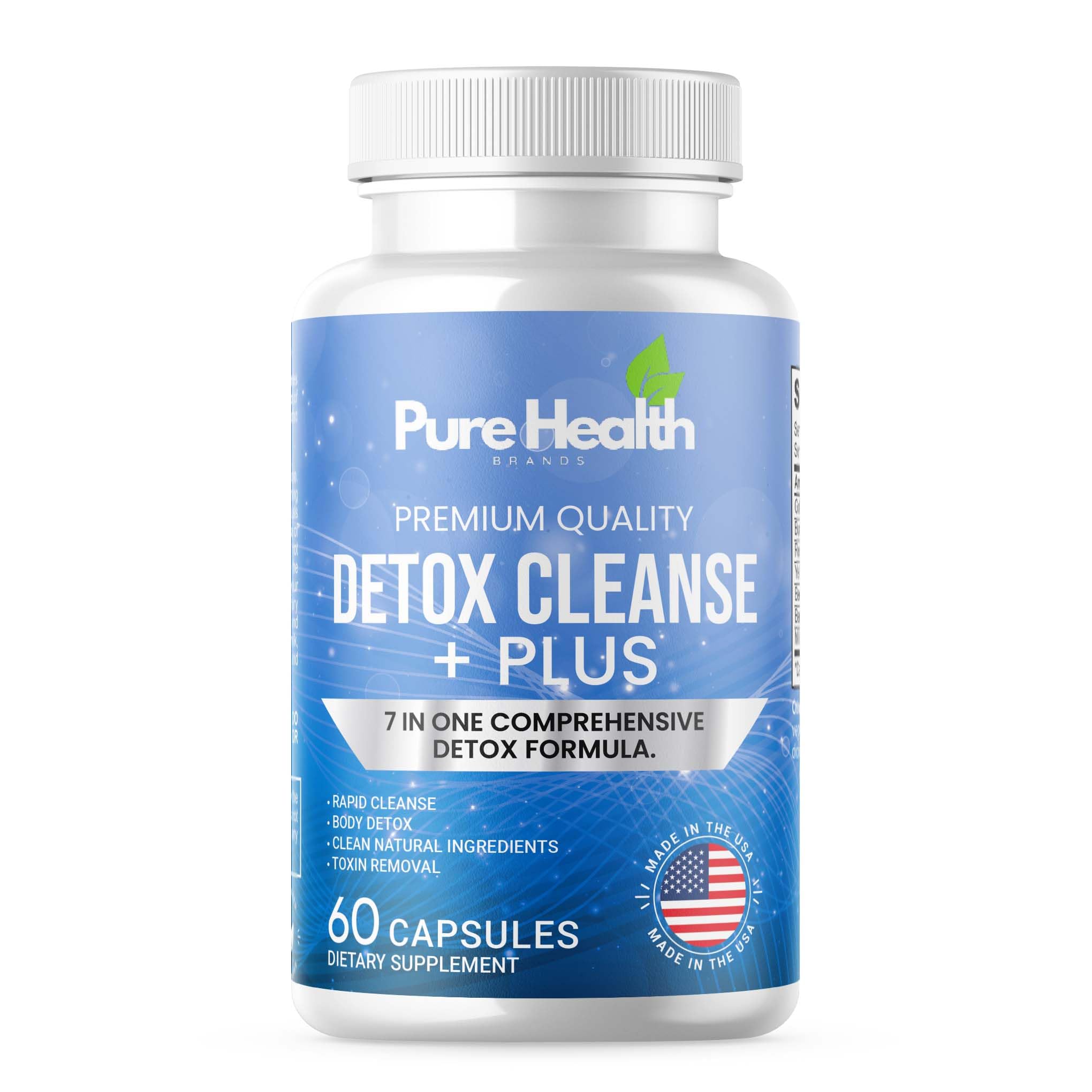 Extra Strength Fast Acting 7-in-ONE Advanced Formula - Full Body Cleanse - Detox & Liver Cleanse - Detox & Liver Repair, All Natural Toxins Remover, Healthy Cleansing Support for Liver (60 Capsule) - TrustMedUSA