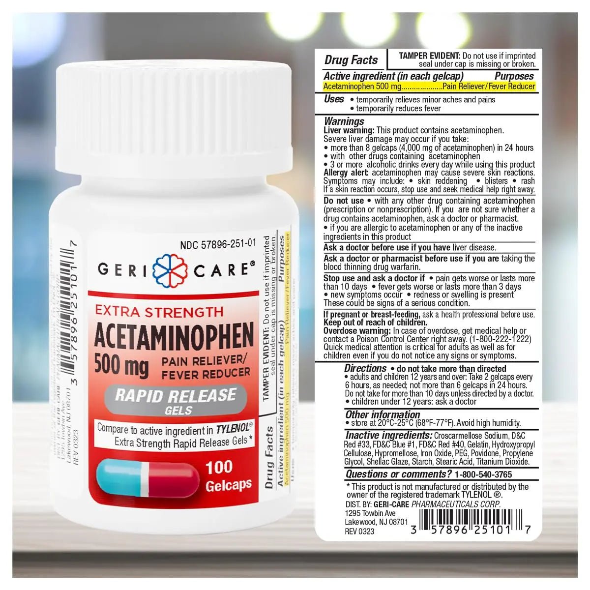 Extra Strength Rapid Release Pain Relief Gelcaps, 100count - TrustMedUSA