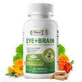 Eye + Brain Supplements for Memory and Focus, Lutein 40mg, Zeaxanthin, Astaxanthin, Bilberry, Lion’s Mane, Bacopa Monnieri, Ginkgo Biloba, 14 in 1 Eye Vitamins for Adults & Seniors 120 Capsules - TrustMedUSA
