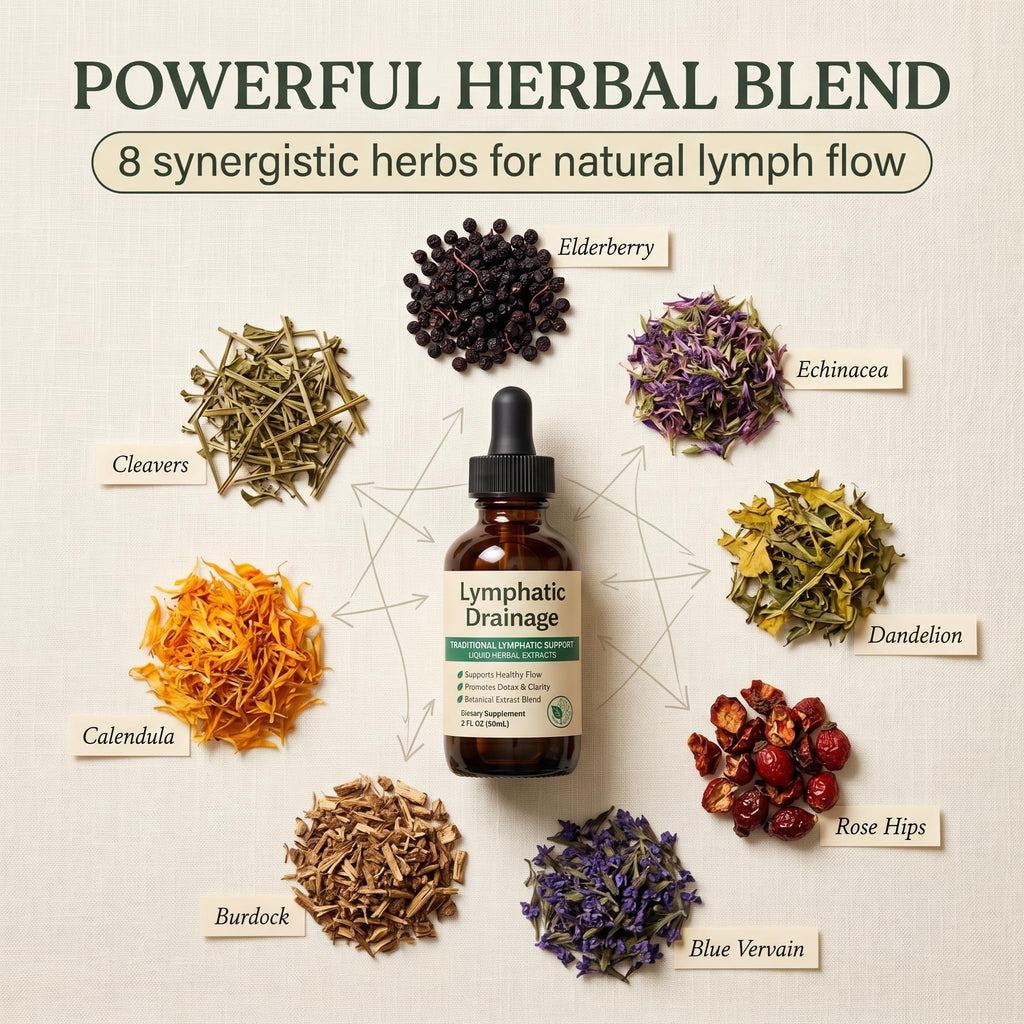 EYUTRD Lymphatic Drainage Drops,1200mg Herbal Blend with Elderberry & Echinacea Dandelion，– Supports Lymphatic Drainage, Immune System & Detox.2 fl.oz (1pcs) - Maple Wellness Supplements
