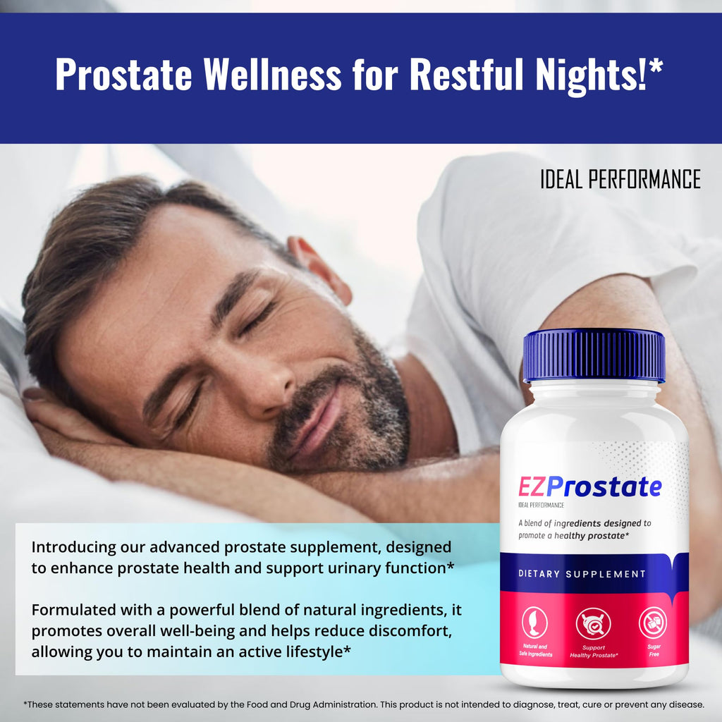 EZ Prostate Capsules, EZ Prostate Pills - Official EZ Prostate Supplement Pills - Maximum Strength Advanced All Natural Formula, EZProstate Health Men Pastillas Reviews (2 Pack) - TrustMedUSA