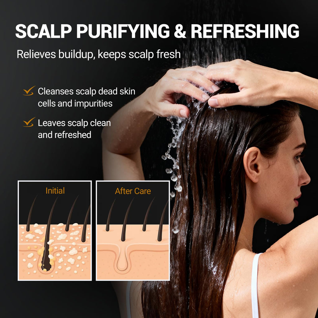 Face, Body & Scalp Scrub, 3-in-1 Gentle Microdermabrasion Exfoliating Scrub with Niacinamide & Vitamin C, Deep Cleansing, Oil Control, Dead Skin Removal, Pore-Refining for Smooth Radiant Skin, 12.3 oz - Maple Wellness Supplements