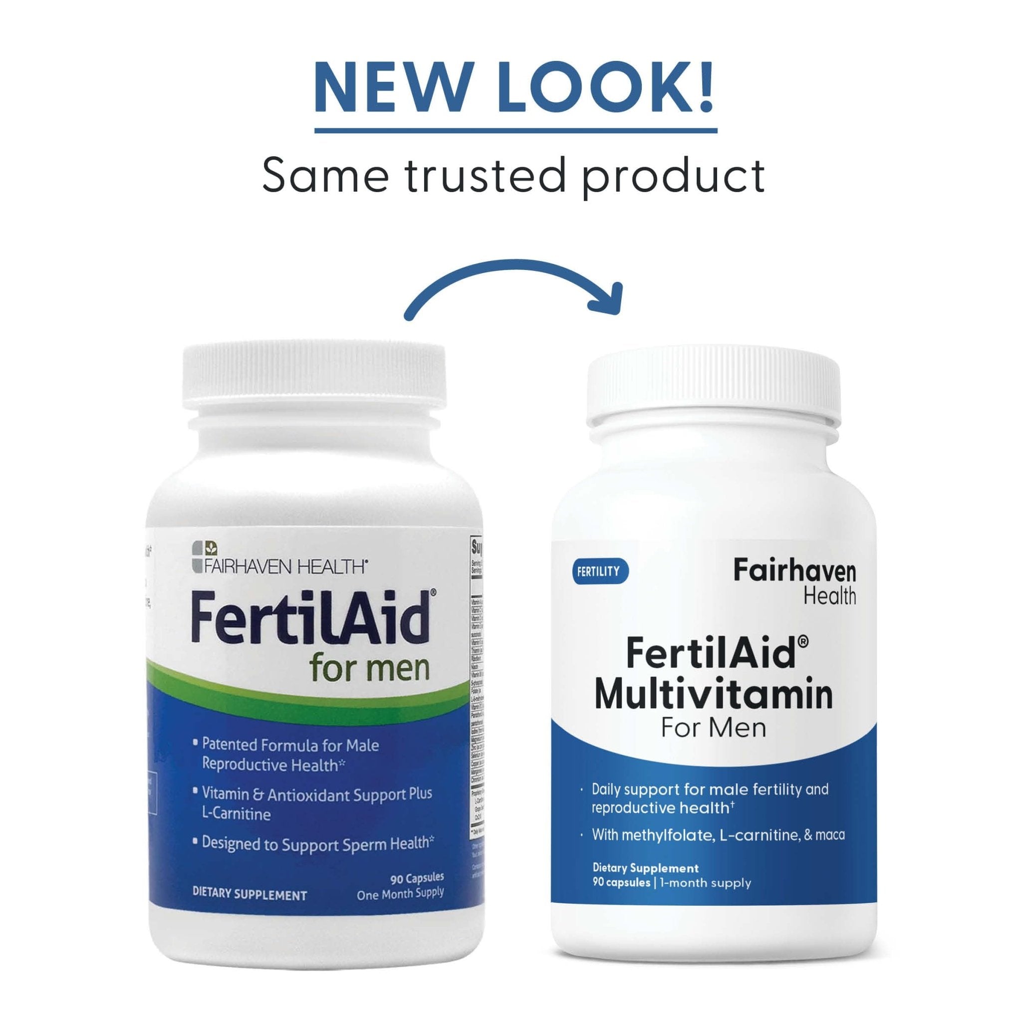 Fairhaven Health FertilAid for Men | Male Fertility Supplement for Count and Motility | Pre-Conception Support with L-Carnitine, CoQ10 - TrustMedUSA
