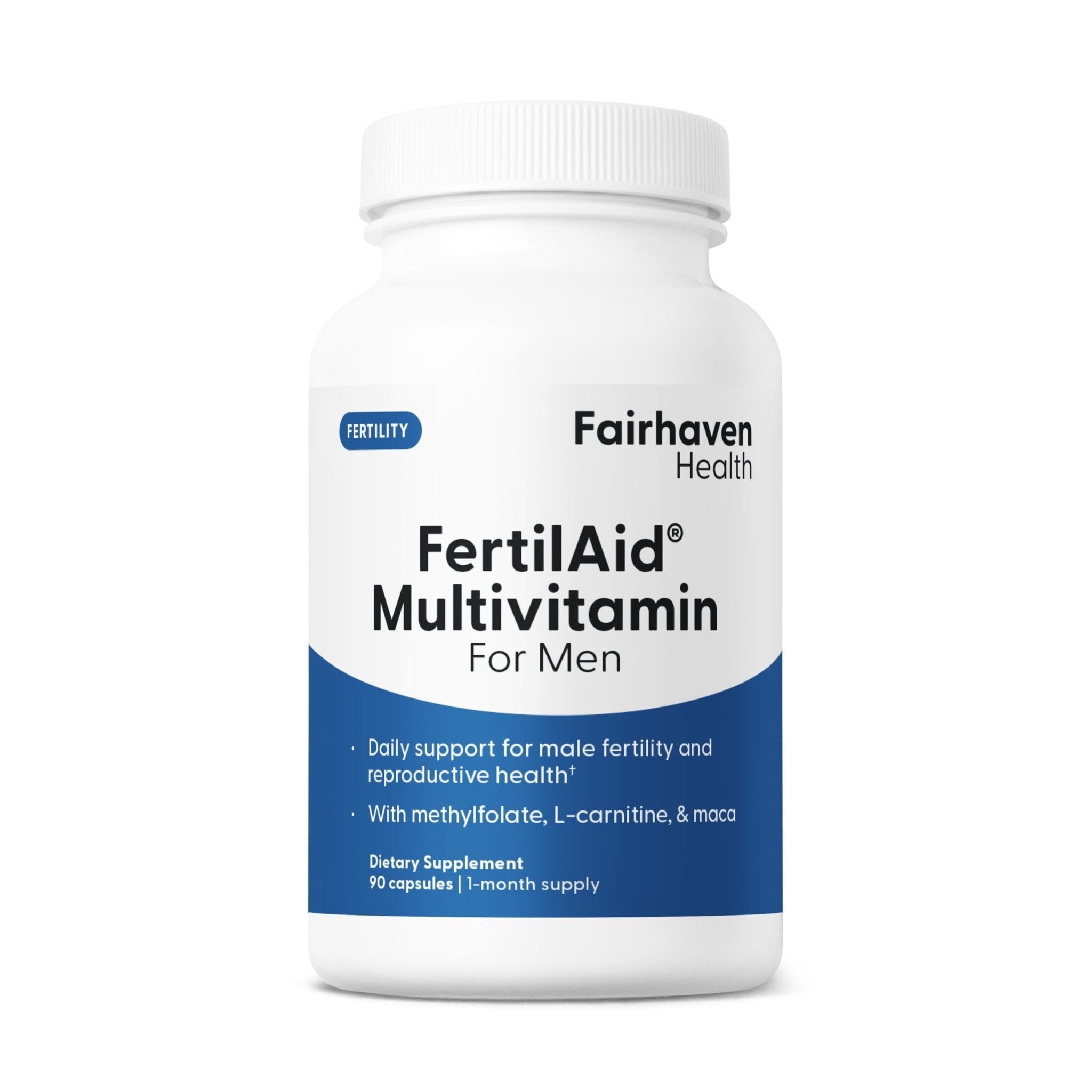Fairhaven Health FertilAid for Men | Male Fertility Supplement for Count and Motility | Pre-Conception Support with L-Carnitine, CoQ10 - TrustMedUSA
