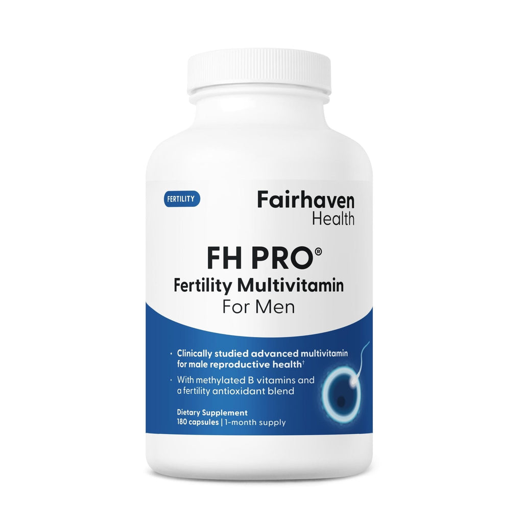 Fairhaven Health FH Pro for Men | Clinically Studied Premium Prenatal Fertility Supplements for Men | Male Fertility Supplements | Count and Motility Support Pre-Conception for Him | 180 Capsules - TrustMedUSA