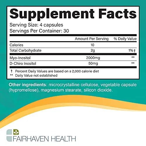 Fairhaven Health Myo-Inositol and D-Chiro Inositol Supplement | 40:1 Ratio | Female - TrustMedUSA