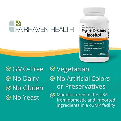Fairhaven Health Myo-Inositol and D-Chiro Inositol Supplement | 40:1 Ratio | Female - TrustMedUSA