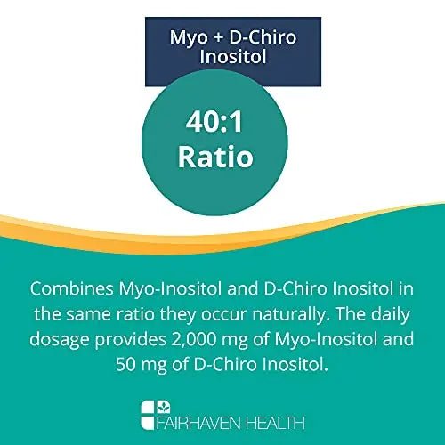 Fairhaven Health Myo-Inositol and D-Chiro Inositol Supplement | 40:1 Ratio | Female - TrustMedUSA