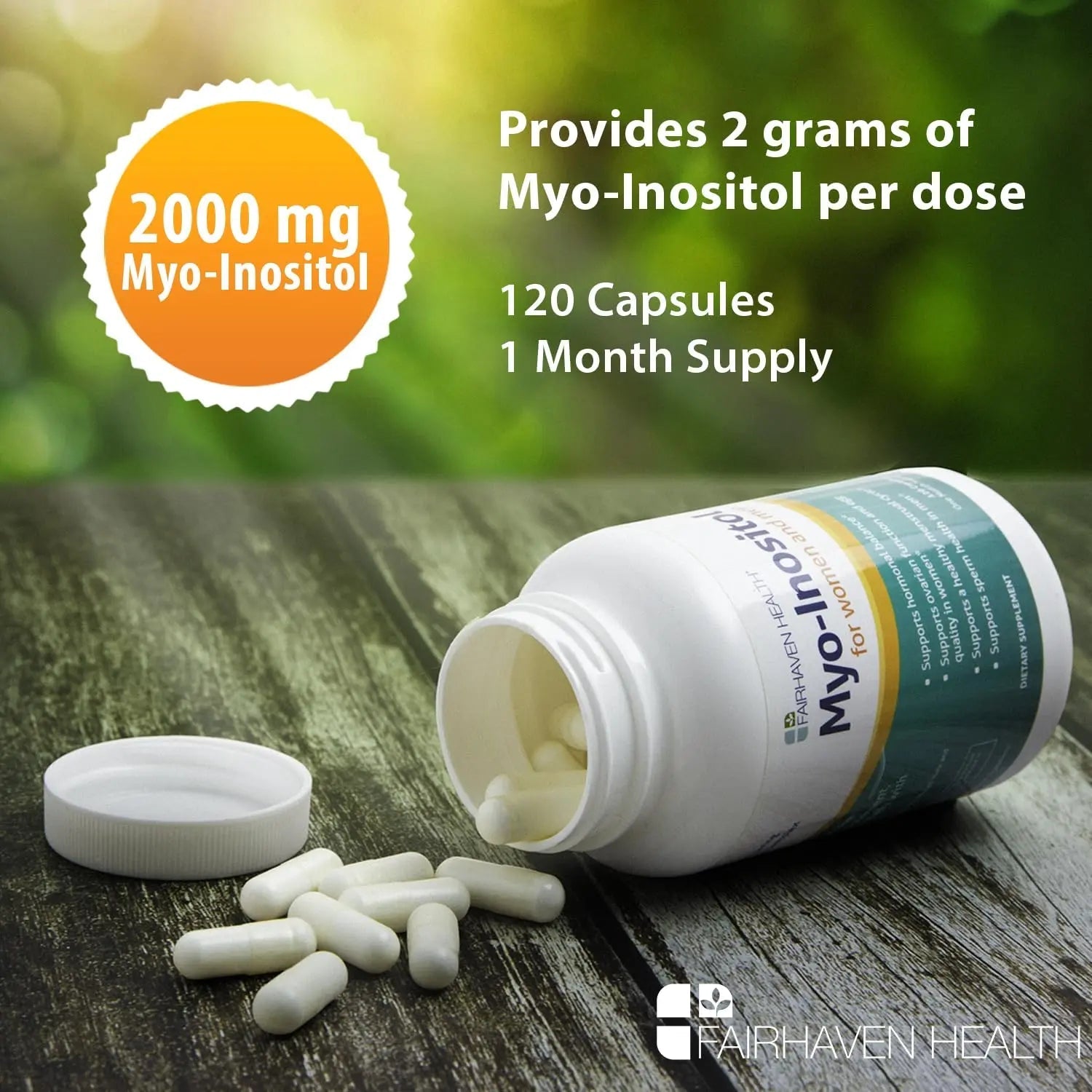 Fairhaven Health Myo-Inositol Supplement 2000mg | Male and Female Fertility Supplement - TrustMedUSA