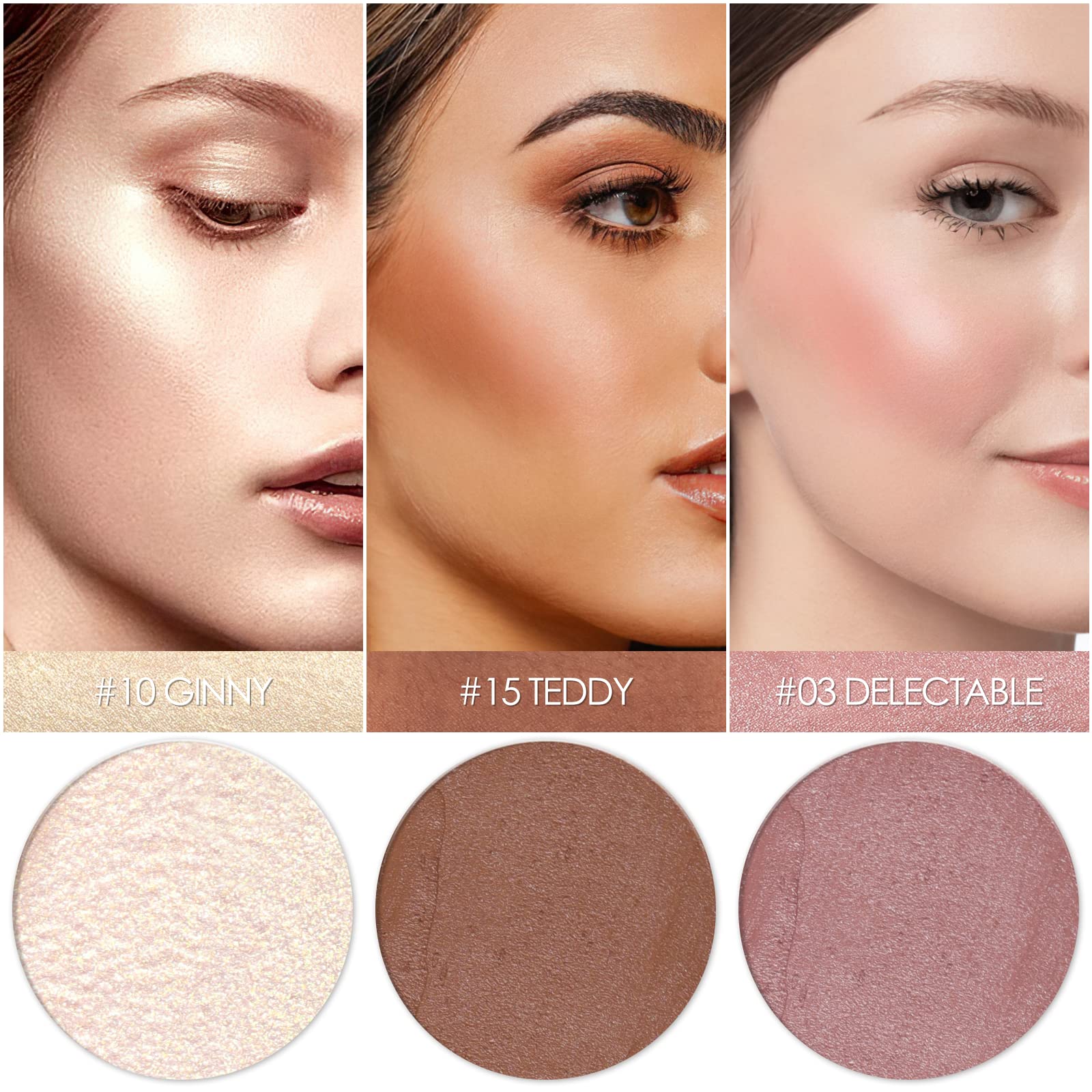 FALOCUTUS 3 Pcs NEUTRAL Contour Stick Set,Cream Blush & Highlighter Bronzer Pen,Long Lasting & Smooth Natural Face Contouring Illuminator,Professional Makeup Kit for All Skin - TrustMedUSA