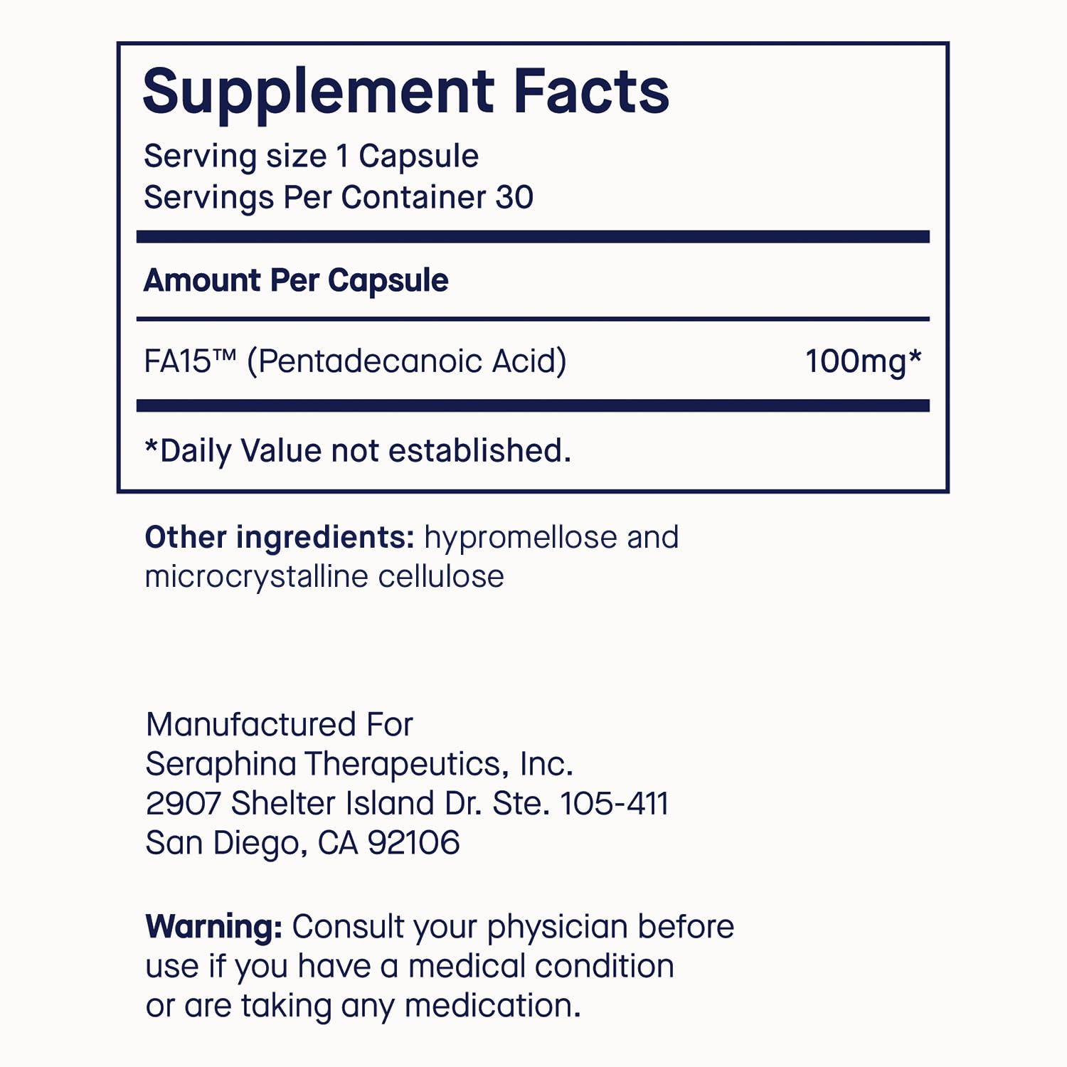 Fatty15 C15:0 Pentadecanoic Acid Supplement The Longevity Nutrient - 90 Vegan Capsules - 3X Cellular Benefits of Fish Oil EPA Omega 3 Supplements - Liver Support & Mitochondrial Health - Maple Wellness Supplements