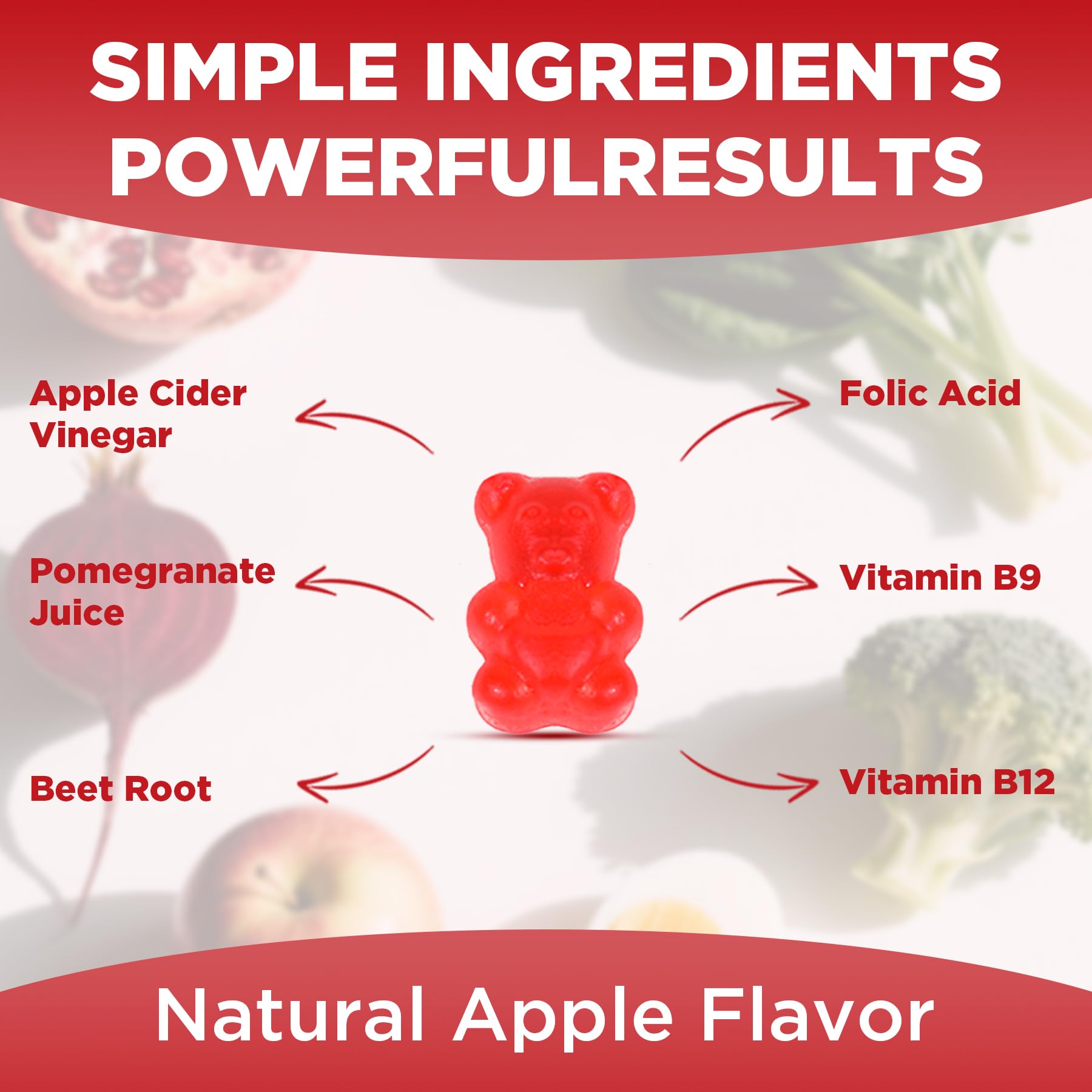 Feelherbs Metabolism Gummies for Women and Men Digestion & Energy, 60 Count Apple Cider Vinegar Gummies with Vitamin B12 & Beet Root, Chewable Keto ACV Vitamin for Metabolism & Detox Cleanse - TrustMedUSA