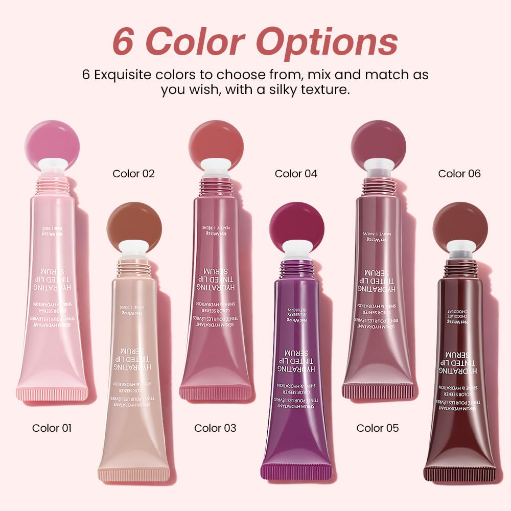 FeiCuiYun Lip Tinted Glowy Balm Hydrating Tinted Lip Serum Lip Gloss, Ultra-Hydrating Natural Vegan Lip Balm, Sheer-Tinted Shine & Hydration, Soothes & Softens Dry Lips Skincare (Light Pink) - TrustMedUSA