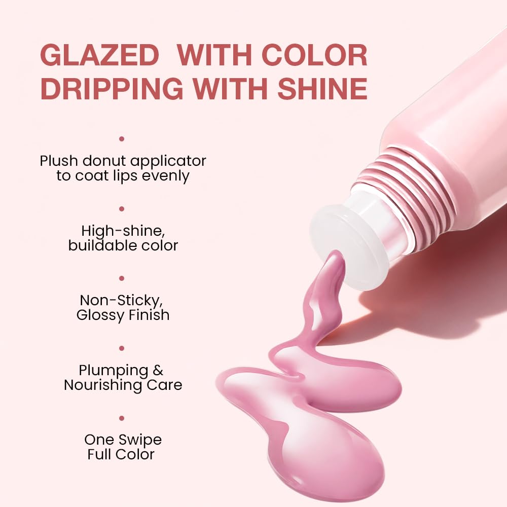 FeiCuiYun Lip Tinted Glowy Balm Hydrating Tinted Lip Serum Lip Gloss, Ultra-Hydrating Natural Vegan Lip Balm, Sheer-Tinted Shine & Hydration, Soothes & Softens Dry Lips Skincare (Light Pink) - TrustMedUSA