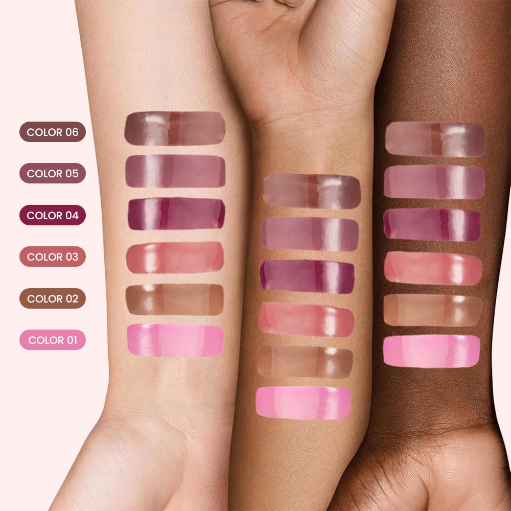 FeiCuiYun Lip Tinted Glowy Balm Hydrating Tinted Lip Serum Lip Gloss, Ultra-Hydrating Natural Vegan Lip Balm, Sheer-Tinted Shine & Hydration, Soothes & Softens Dry Lips Skincare (Light Pink) - TrustMedUSA