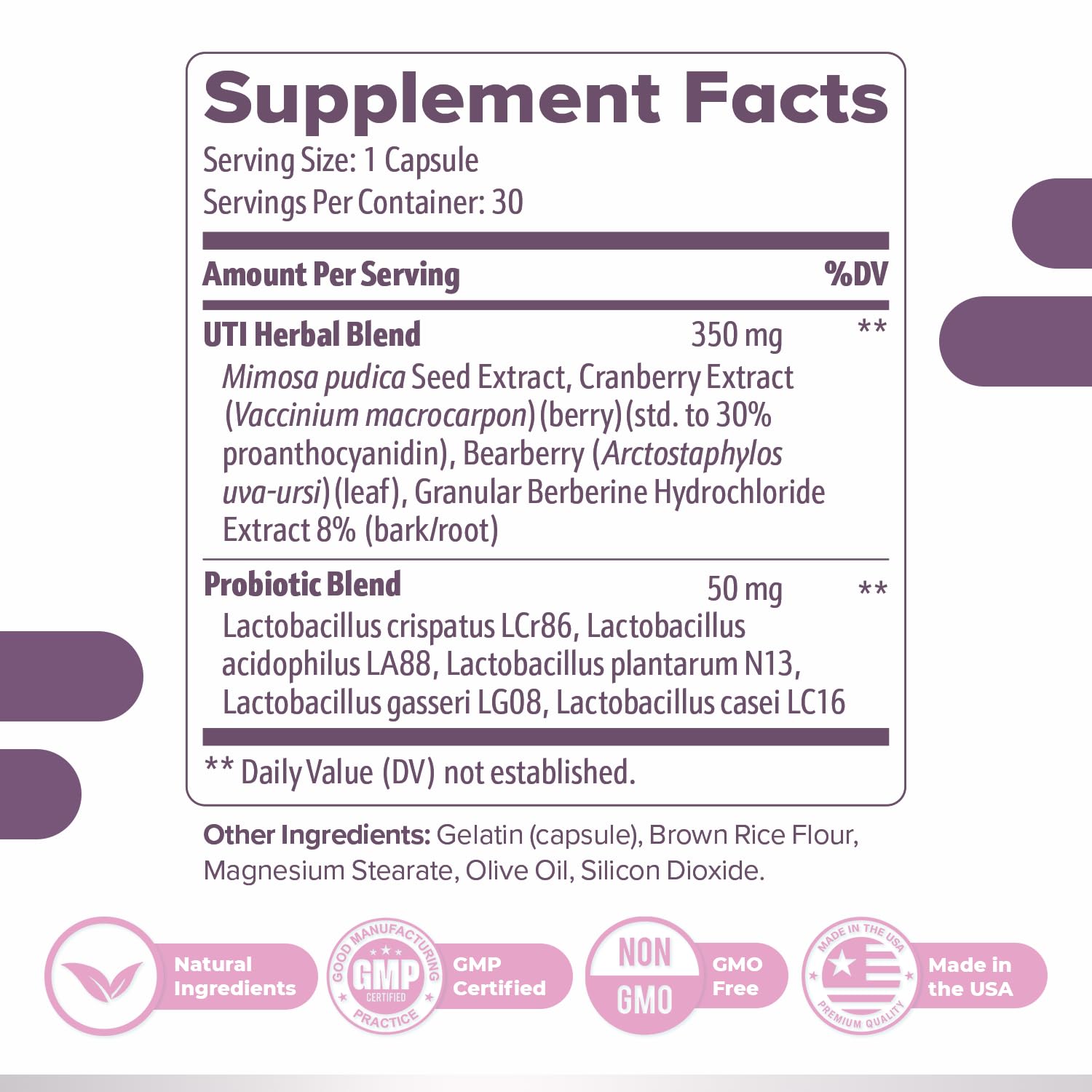 Femipro Bladder Control Supplements for Women & Men, Natural Herb & Probiotic Blend, Supports Urinary Tract Health & Microbiome Balance | Made in USA Non-GMO, 30 Capsules, 1 Month Supply - TrustMedUSA