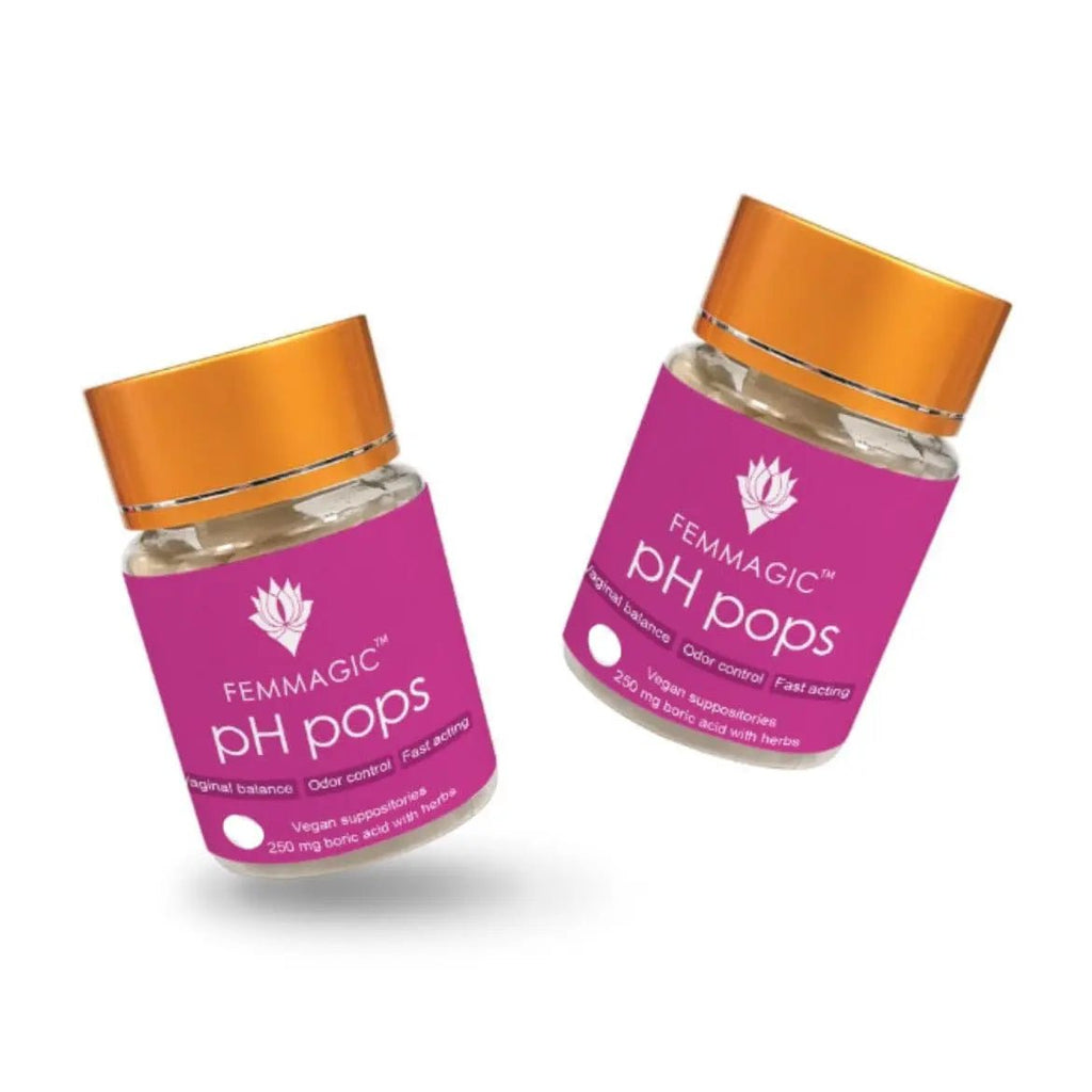 Femmagic - PH Pops (Boric Acid Suppositories), Vaginal Health Support, pH Balance, 100% Pure Boric Acid 600mg, Yeast Infection, BV Treatment, 14 Count - TrustMedUSA