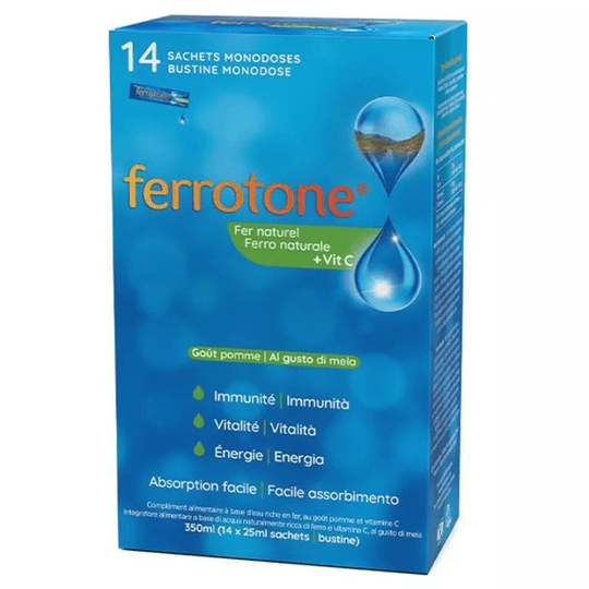 Ferrotone Natural Iron + Vitamin C 28 Sachets - TrustMedUSA