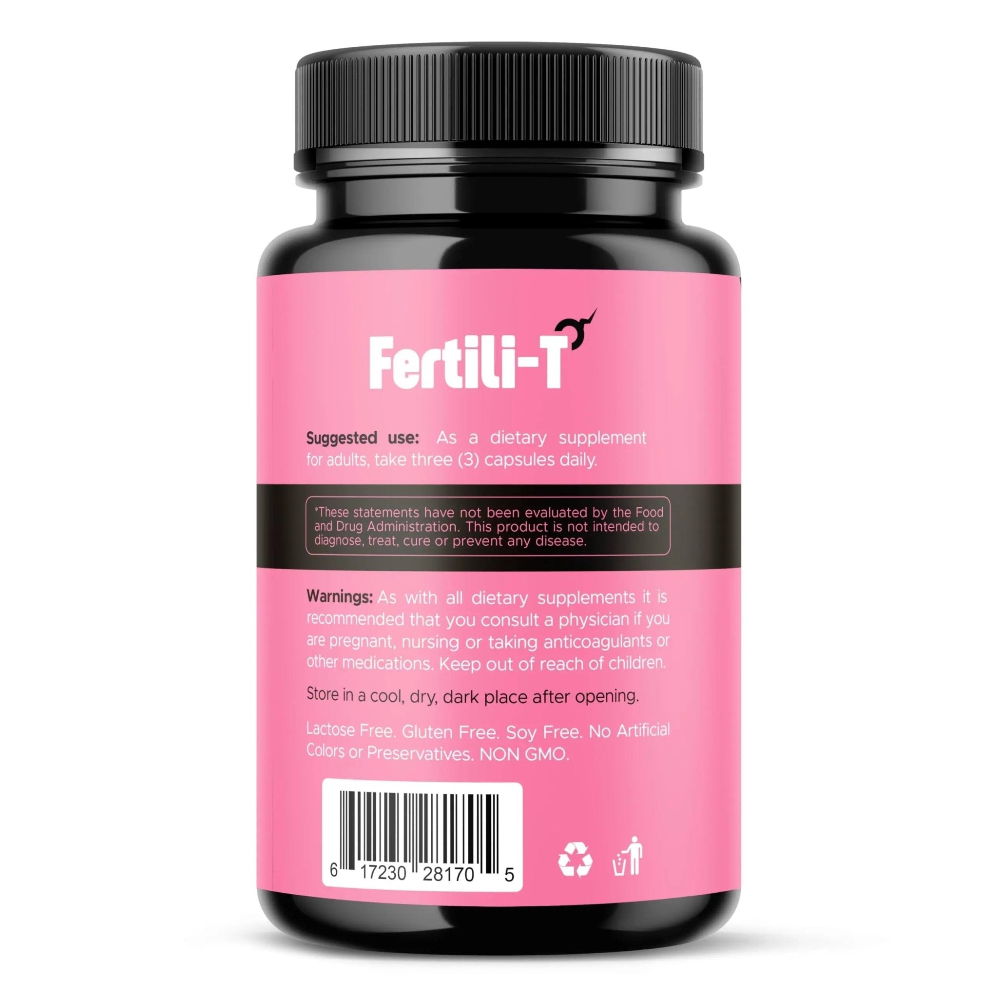 Fertili-t Female (90 Caps) Natural Fertility Support, Hormonal Balance & Prenatal Vitamins for Women, Conception Support, Natural Fertility Supplement with Aguaje & Red Maca (30-Day Supply) (1) - TrustMedUSA