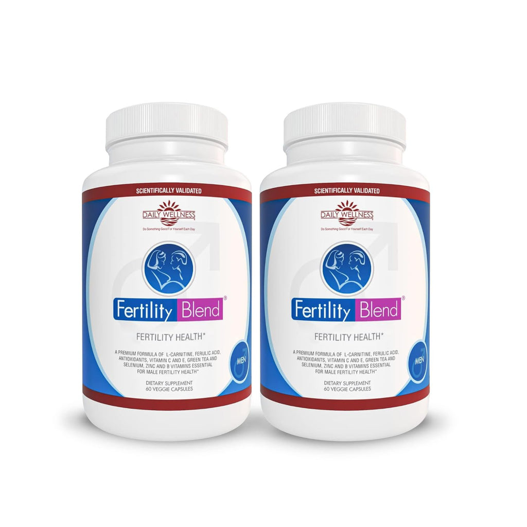 Fertility Blend Daily Wellness for Men - Male Fertility Supplements, Vitamin Blend Pills - Male Count Pre-Conception for Him - Fertility Supplements for Men - 60 Capsules, 2 Pack - TrustMedUSA