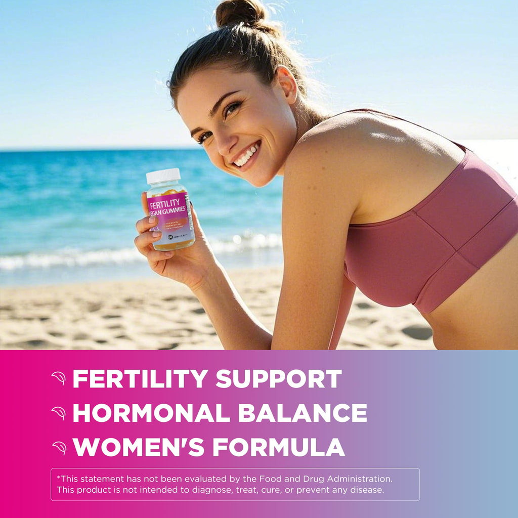 Fertility Gummies for Women to Get Pregnant Fast, Folic Acid Conception Gummies to Boost Fertility for Her, 60 Count Fertility Vitamin Gummy Support Hormone Balance, Ovulation & Period Cycle - TrustMedUSA