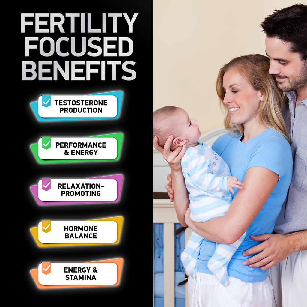 Fertility Supplements for Men - Zinc, Maca, Ashwagandha, L-Arginine - Male Vitality Conception for Him - Count and Motility Pregnancy Aid - Vitamins and Male Fertility Support Supplement - 120 Pills - TrustMedUSA
