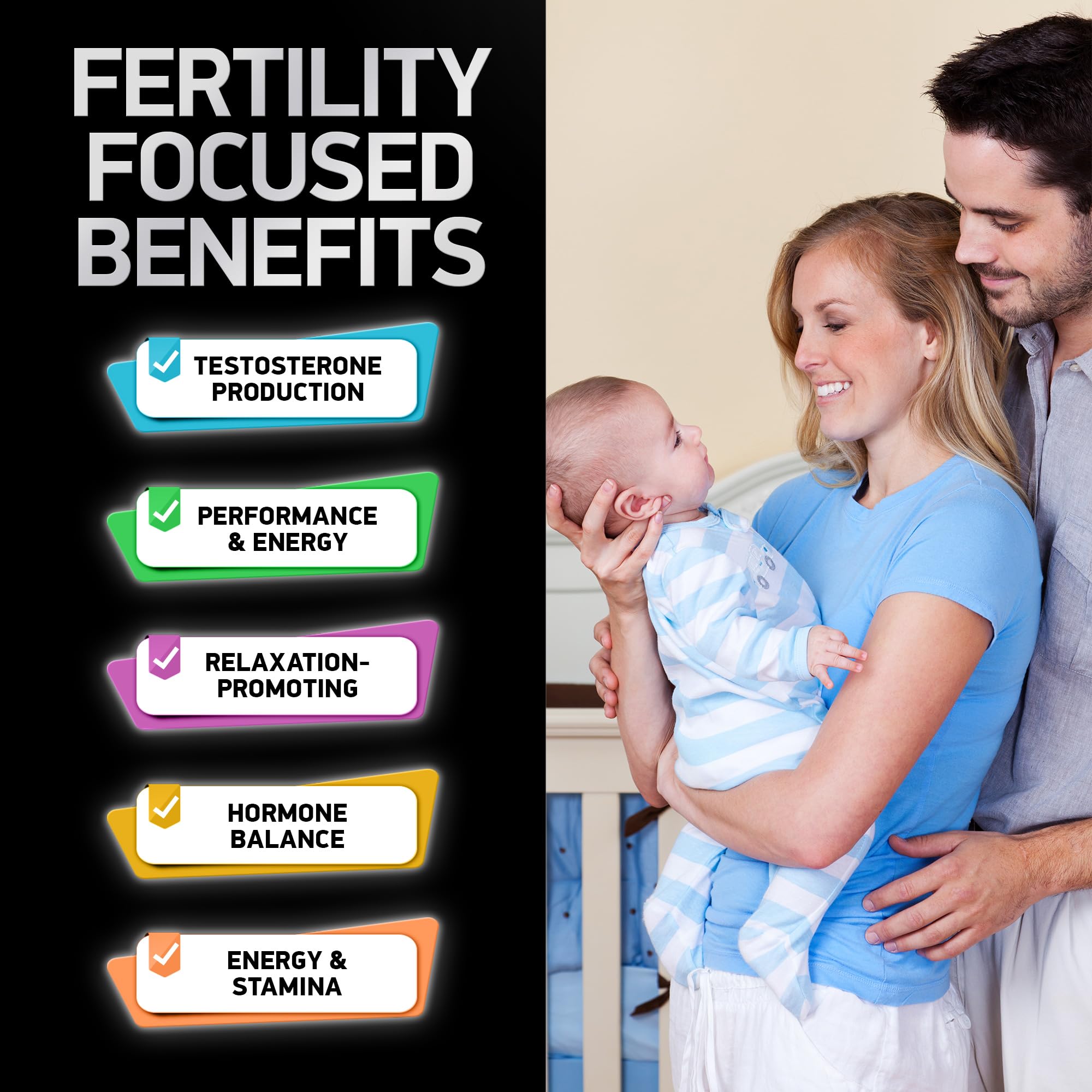 Fertility Supplements for Men - Zinc, Maca, Ashwagandha, L-Arginine - Male Vitality Conception for Him - Count and Motility Pregnancy Aid - Vitamins and Male Fertility Support Supplement - 120 Pills - TrustMedUSA