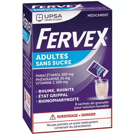 Fervex Adult Sugar Free 8 Sachets - TrustMedUSA