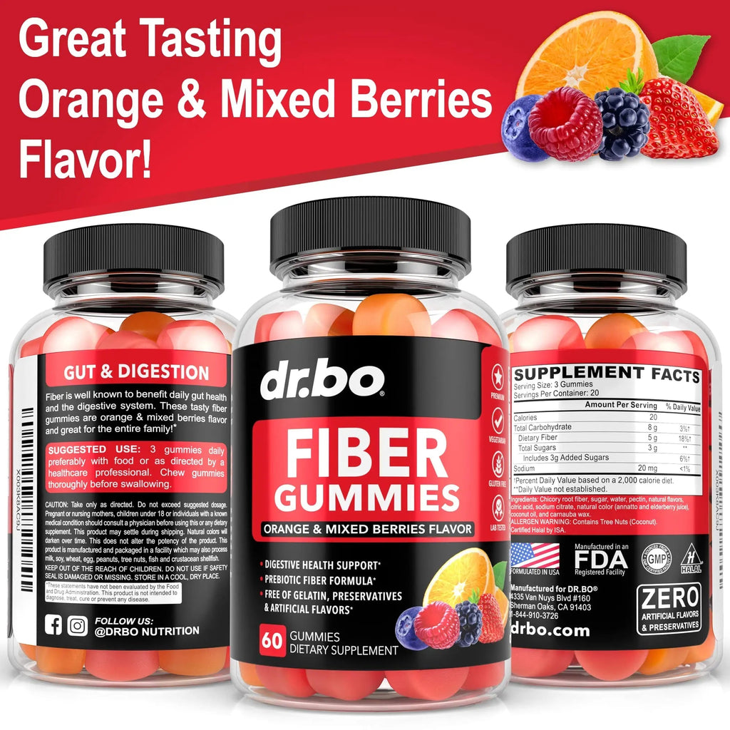 Fiber Gummies for Adults & Kids - Tasty Gummy Prebiotic Fiber Supplement for Max Digest - TrustMedUSA
