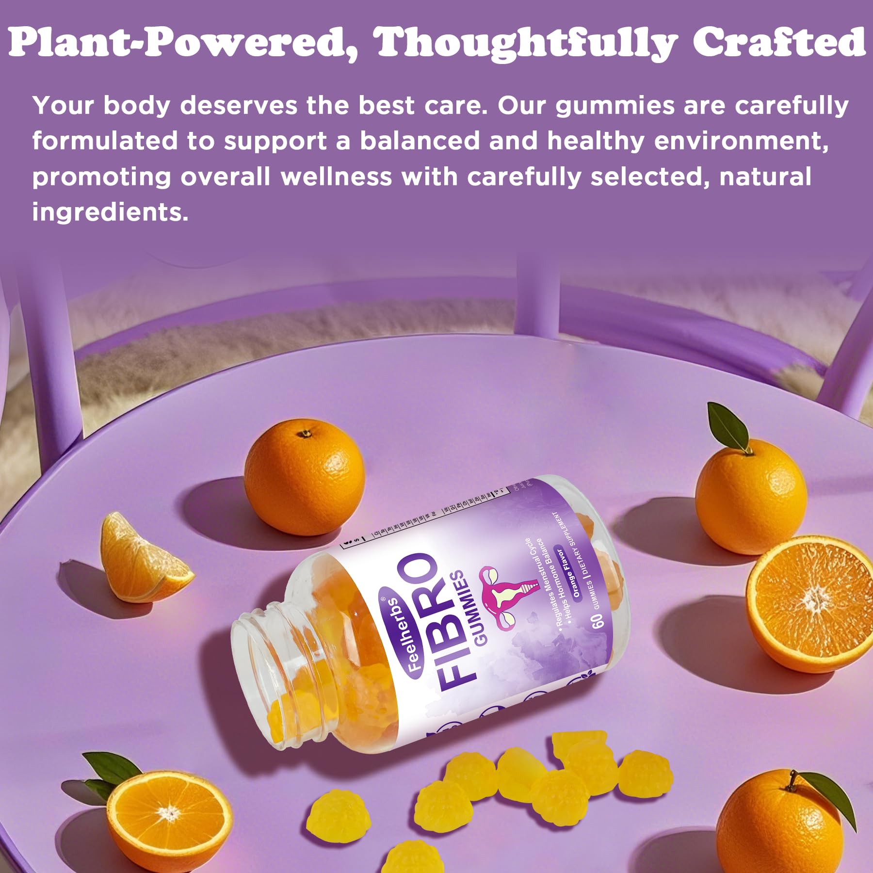 Fibro Gummies for Women Ovarian, Multivitamin Gummies for Hormone Balance, Ovarian Support Inositol Gummy with Vitamin A, E, and Minerals, 60 Count - TrustMedUSA