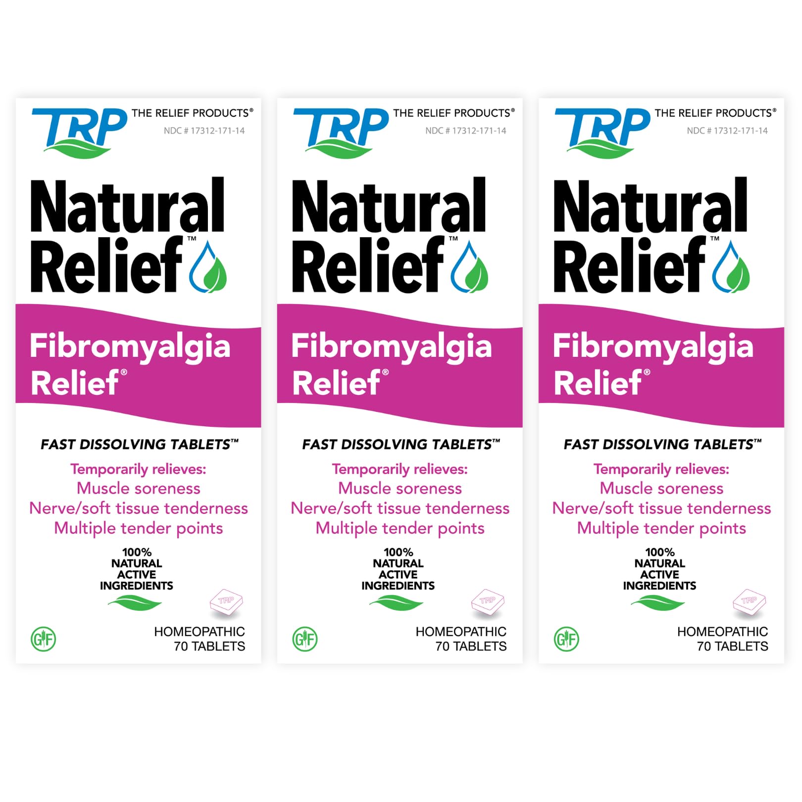 Fibromyalgia Relief for Temporary Relief of Muscle Soreness Discomfort Tenderness Difficulty Moving Joint Pain (3 Pack) - TrustMedUSA