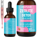 Ficpoud Zeolite Detox for Kids & Adults – Pure Zeolite clinoptilolite Liquid Drops with Vitamin B12, C & D3 – Gentle Daily Cleanse for Gut, Immune, Energy & Speech Support, Strawberry Flavor, 2 Fl Oz - TrustMedUSA