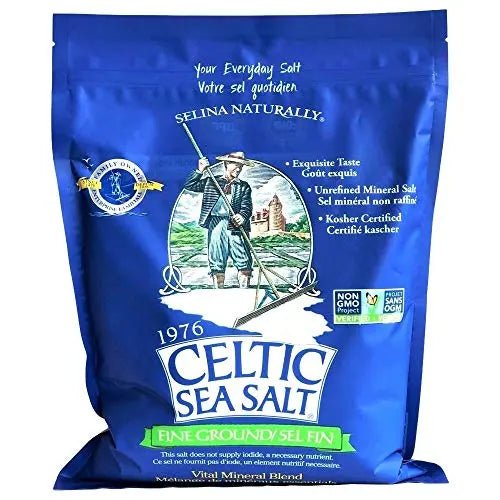 Fine Ground Classic Celtic Sea Salt – (1) 5 Pound Bag of Nutritious, Great for Cooking - TrustMedUSA