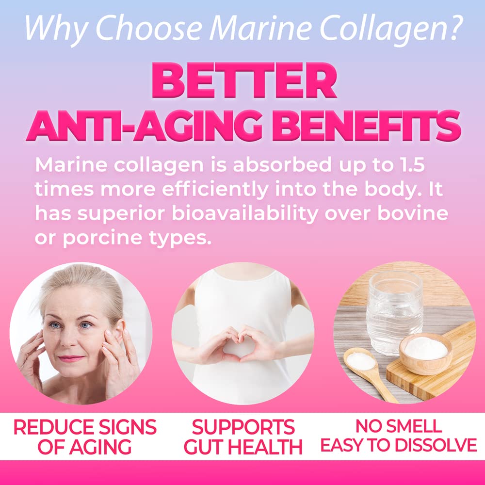 FINE JAPAN Premium Marine Collagen Powder with Hyaluronic Acid, CoQ10 & Elastin - Non-GMO - 30 Servings (210g / 7.4oz) Made in Japan - Maple Wellness Supplements
