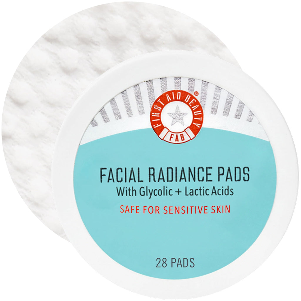 First Aid Beauty - Facial Radiance Pads with Glycolic & Lactic Acids, Daily Exfoliating Pads - TrustMedUSA