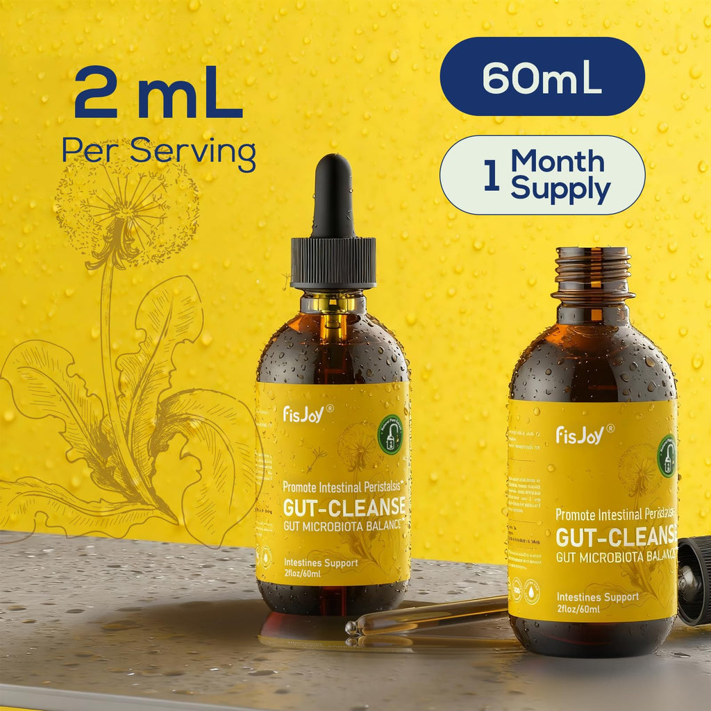 Fisjoy L-Carnitine & Herbal Liquid Drops – Gentle Daily Digestive Support with Pumpkin Seed, Clove & PAU D’Arco Extracts, Folate & Chromium, Vegan, Sugar-Free, 2 fl oz (60 mL) - TrustMedUSA