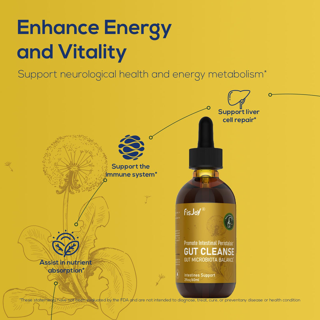 Fisjoy L-Carnitine & Herbal Liquid Drops – Gentle Daily Digestive Support with Pumpkin Seed, Clove & PAU D’Arco Extracts, Folate & Chromium, Vegan, Sugar-Free, 2 fl oz (60 mL) - TrustMedUSA
