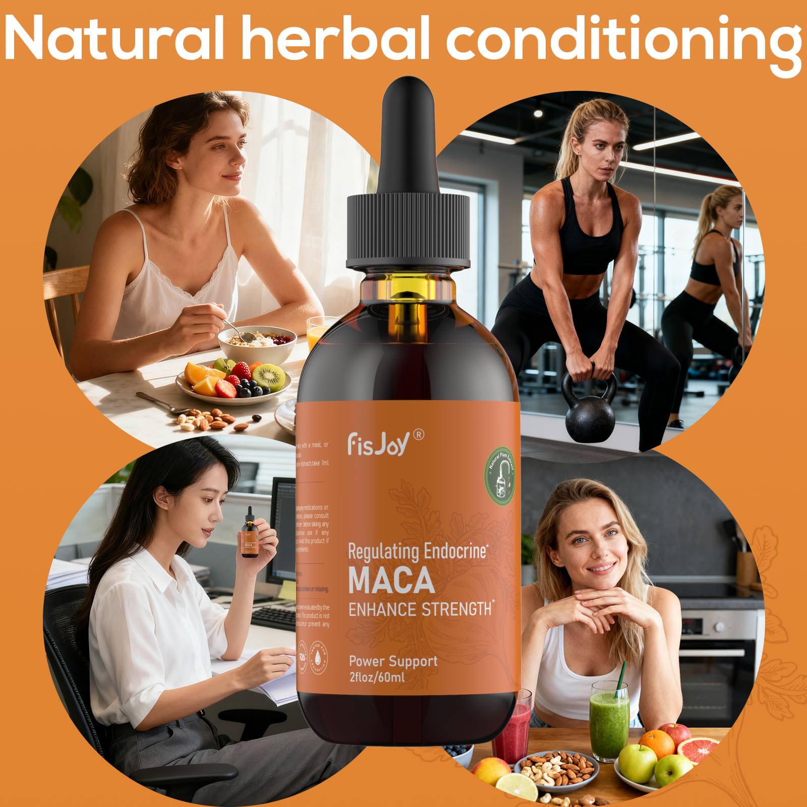 Fisjoy Organic Maca Liquid Drops with Ashwagandha & Beet Root – Supports Daily Vitality & Overall Wellness – Non-GMO, Vegan Herbal Supplement, 2 fl oz (60 mL) - TrustMedUSA